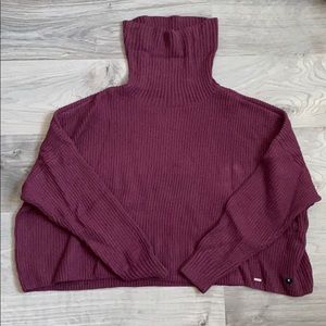 Plum color turtleneck sweater